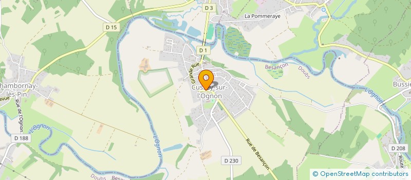 localisation de l'entreprise ASSOCIATION FAMILLES RURALES à CUSSEY-SUR-L'OGNON