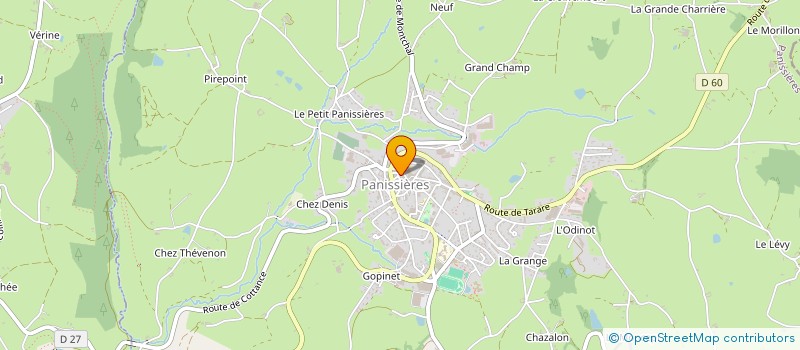 localisation de l'entreprise ASSOCIATION FAMILLES RURALES à PANISSIERES