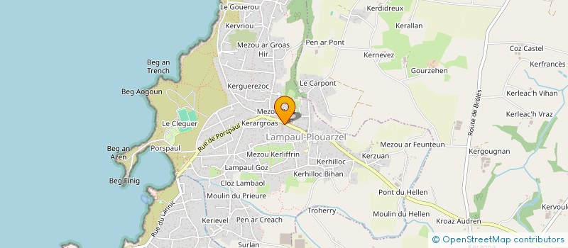 localisation de l'entreprise ASSOCIATION FAMILLES RURALES  LAMPAUL-PLOUARZEL