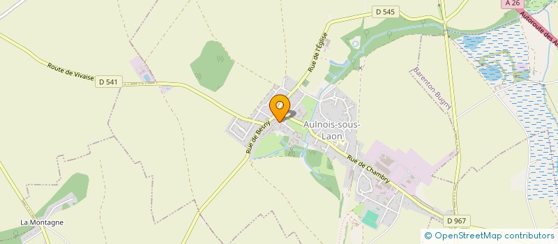 localisation de l'entreprise ASSOCIATION FAMILLES RURALES D'AULNOIS-SOUS-LAON  AULNOIS-SOUS-LAON