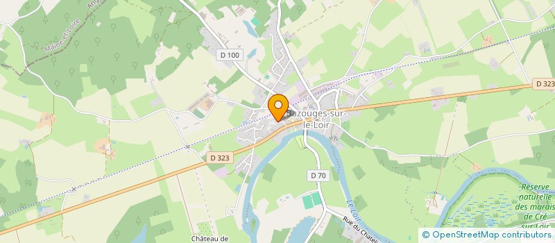 localisation de l'entreprise ASSOCIATION FAMILLES RURALES DE BAZOUGES SUR LE LOIR à BAZOUGES CRE SUR LOIR
