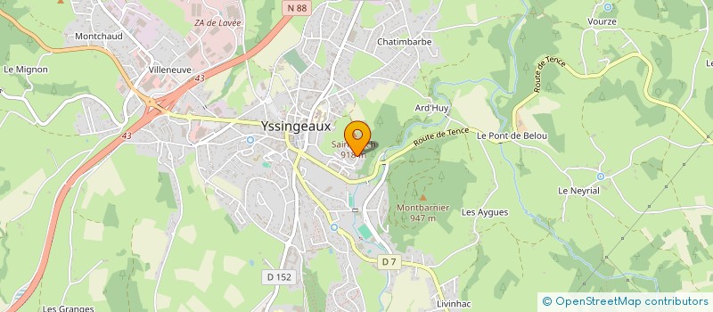 localisation de l'entreprise ASSOCIATION FAMILLES RURALES YSSINGEAUX à YSSINGEAUX