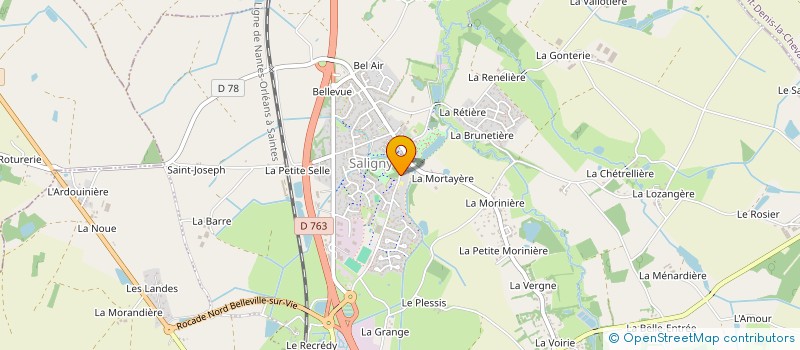 localisation de l'entreprise ASSOCIATION FAMILLIALES RURALES CLUB DE L'AMITIE DE SALIGNY à BELLEVIGNY