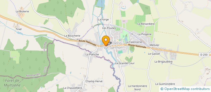 localisation de l'entreprise ASSOCIATION FAUNE FLORE DE L'ORNE à SAINT-DENIS-SUR-SARTHON