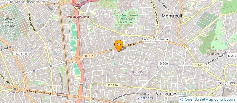 localisation de l'entreprise ASSOCIATION FAUX-PRETEXTE à MONTREUIL
