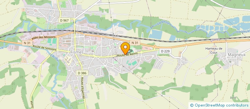 localisation de l'entreprise ASSOCIATION FCPE DES PARENTS D'ELEVES DES ECOLES MATERNELLE ET PRIMAIRE EUSTACHE DESCHAMPS A FISMES  FISMES