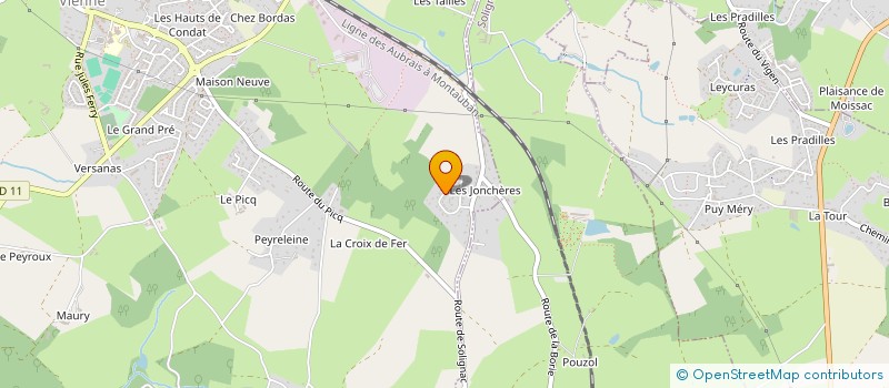 localisation de l'entreprise ASSOCIATION FERME DE DROUILLES à CONDAT-SUR-VIENNE