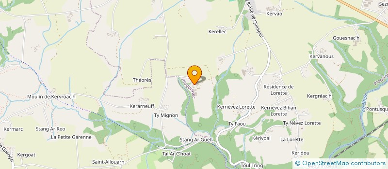 localisation de l'entreprise ASSOCIATION FERME DE KEROREDAN  PLOGONNEC