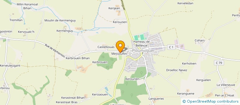 localisation de l'entreprise ASSOCIATION FERME DE MESSOUFLIN  PLOUMOGUER