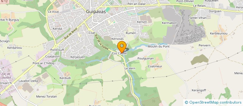 localisation de l'entreprise ASSOCIATION FESTIVAL COZ CASTEL  GUIPAVAS