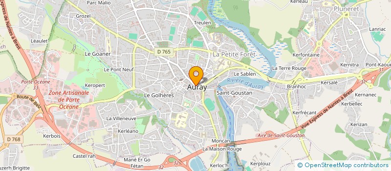 localisation de l'entreprise ASSOCIATION FESTIVAL D AURAY à AURAY