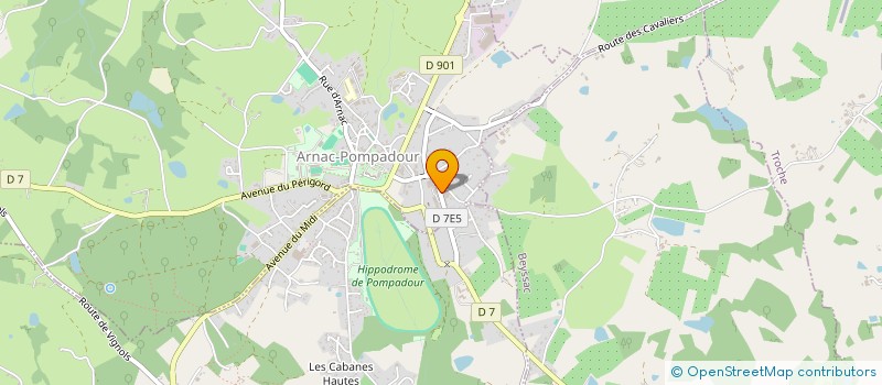 localisation de l'entreprise ASSOCIATION FESTIVAL TRANSFIGURATION  ARNAC-POMPADOUR