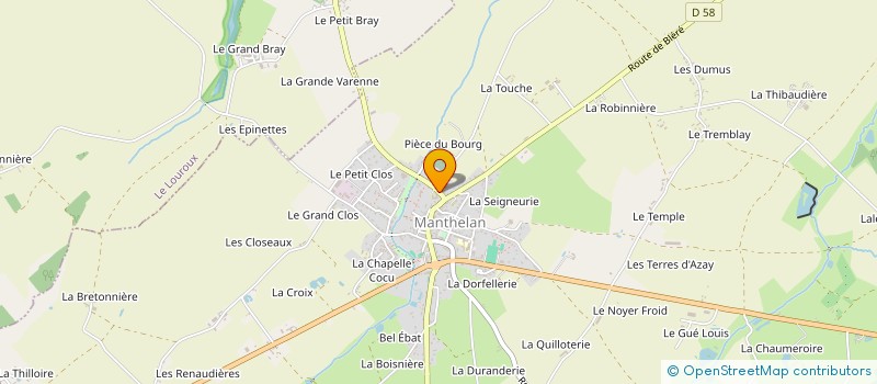 localisation de l'entreprise ASSOCIATION FETE DE L'AMITIE MANTHELAN  MANTHELAN