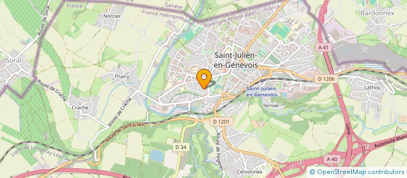 localisation de l'entreprise ASSOCIATION FETES DE FAMILLE  SAINT-JULIEN-EN-GENEVOIS