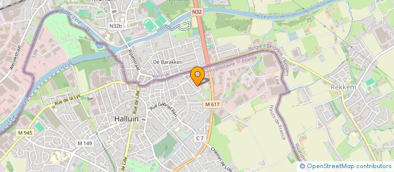 localisation de l'entreprise ASSOCIATION FIBROMYALGIE HALLUIN  HALLUIN