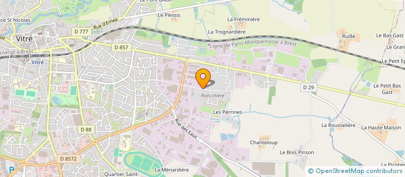 localisation de l'entreprise ASSOCIATION FILEAS  VITRE