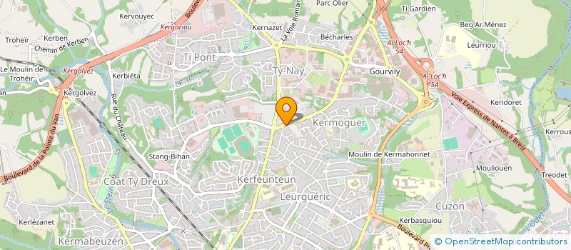 localisation de l'entreprise ASSOCIATION FINISTERIENNE DES MEDAILLES DE LA RESISTANCE FRANCAISE à QUIMPER