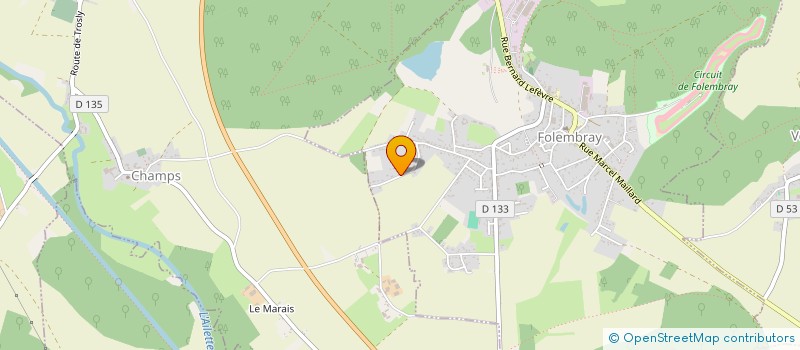 localisation de l'entreprise ASSOCIATION FOLEMBRAISIENNE DE TENNIS DU VIVIER  FOLEMBRAY