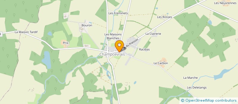 localisation de l'entreprise ASSOCIATION FONCIERE  CHAMPCEVRAIS