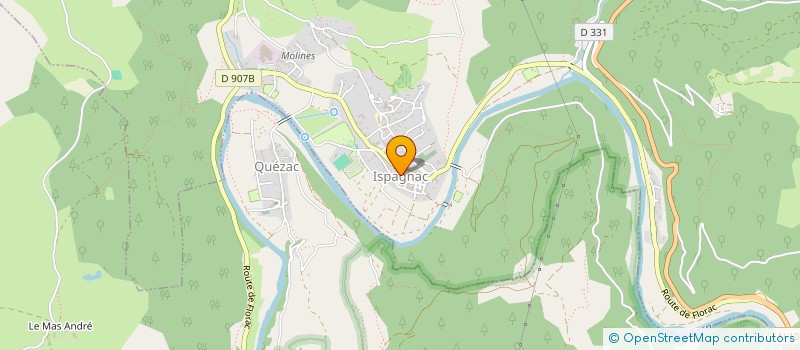 localisation de l'entreprise ASSOCIATION FONCIERE AGRICOLE DES COTEAUX DES GORGES DU TARN  ISPAGNAC