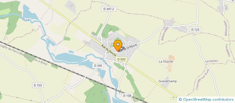 localisation de l'entreprise ASSOCIATION FONCIERE AMENAGEMENT FONCIER AGRICOLE ET FORESTIER DE LANDELLES à LANDELLES