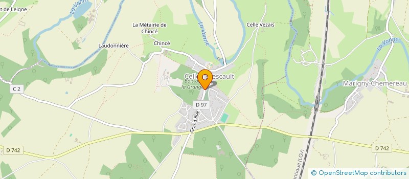 localisation de l'entreprise ASSOCIATION FONCIERE D'AMENAGEMENT FONCIER AGRICOLE ET FORESTIER DE CELLE L'EVESCAULT  CELLE-LEVESCAULT