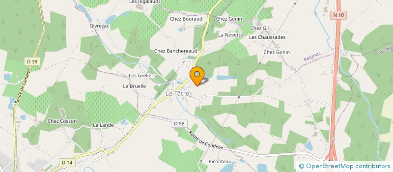 localisation de l'entreprise ASSOCIATION FONCIERE D'AMENAGEMENT FONCIER AGRICOLE ET FORESTIER DE TOUVERAC BAIGNES CONDEON à TOUVERAC