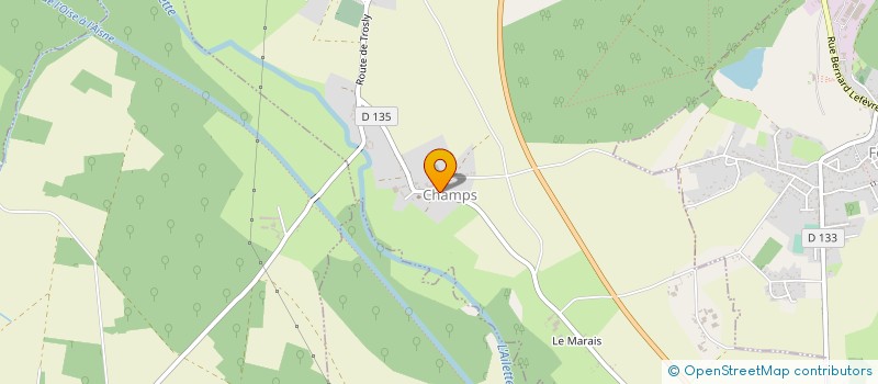 localisation de l'entreprise ASSOCIATION FONCIERE DE CHAMPS  CHAMPS