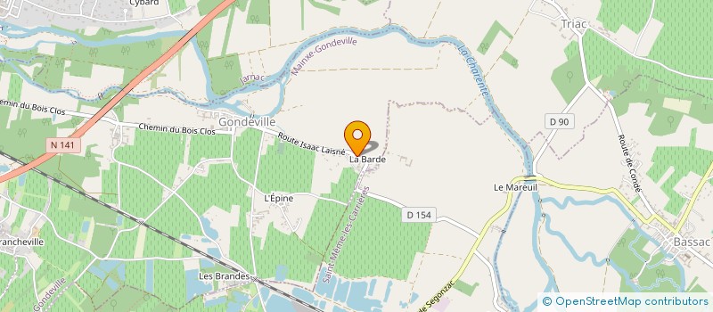 localisation de l'entreprise ASSOCIATION FONCIERE DE GONDEVILLE MAINXE BOURG CHARENTE à MAINXE-GONDEVILLE