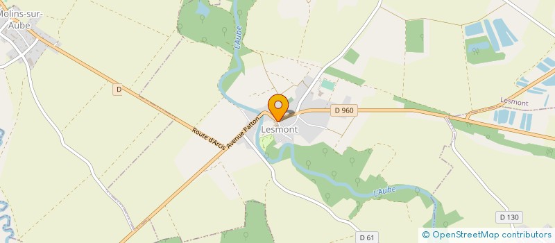 localisation de l'entreprise ASSOCIATION FONCIERE DE LESMONT  LESMONT