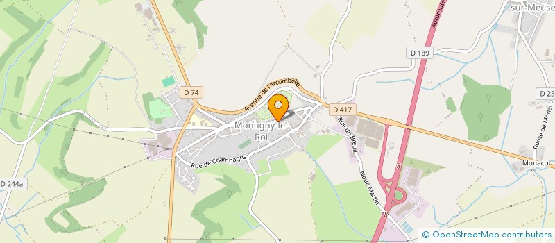 localisation de l'entreprise ASSOCIATION FONCIERE DE MONTIGNY-LE-ROI à VAL-DE-MEUSE
