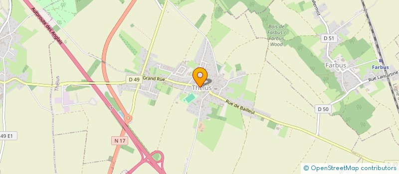 localisation de l'entreprise ASSOCIATION FONCIERE  DE REMEMBREMENT  THELUS