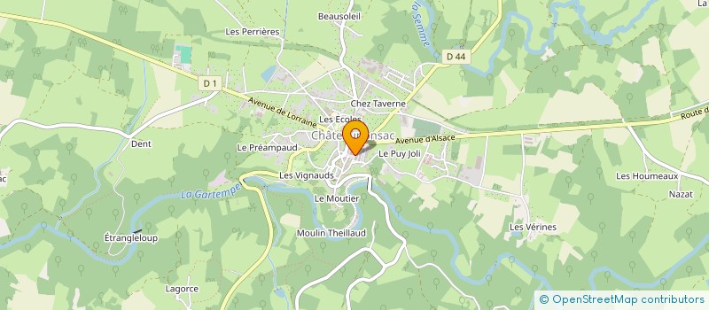 localisation de l'entreprise ASSOCIATION FONCIERE DE REMEMBREMENT à CHATEAUPONSAC