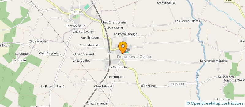 localisation de l'entreprise ASSOCIATION FONCIERE DE REMEMBREMENT DE FONTAINES D OZILLAC  FONTAINES-D'OZILLAC