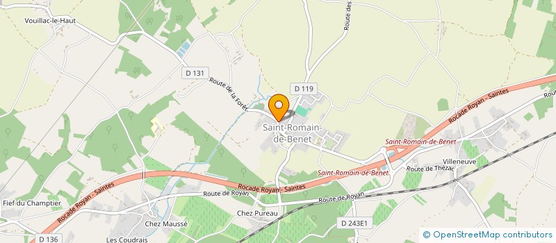 localisation de l'entreprise ASSOCIATION FONCIERE DE REMEMBREMENT DE SAINT ROMAIN DE BENET  SAINT-ROMAIN-DE-BENET