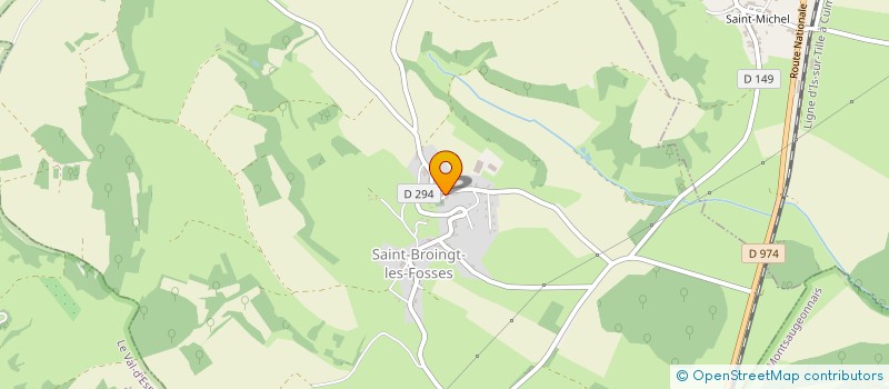 localisation de l'entreprise ASSOCIATION FONCIERE DE SAINT BROINGT LES FOSSES à SAINT-BROINGT-LES-FOSSES