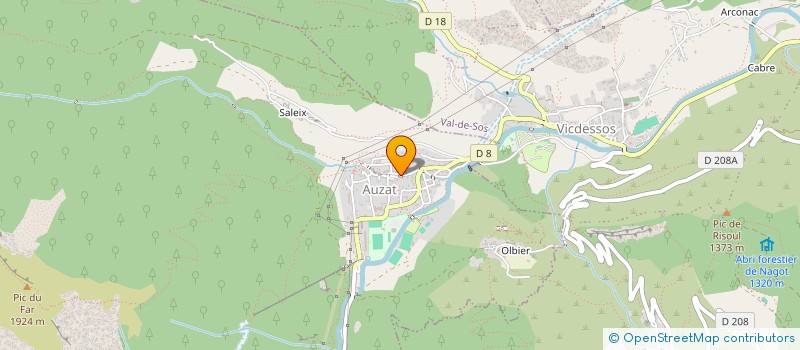localisation de l'entreprise ASSOCIATION FONCIERE PASTORALE D'AUZAT SALEIX à AUZAT