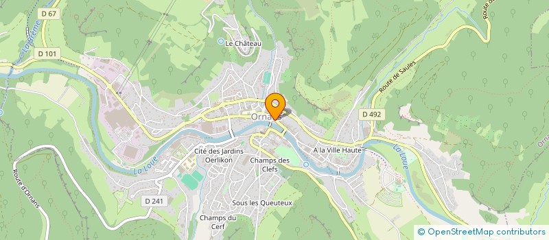 localisation de l'entreprise ASSOCIATION FONCIERE PASTORALE LES COTEAUX D'ORNANS  ORNANS