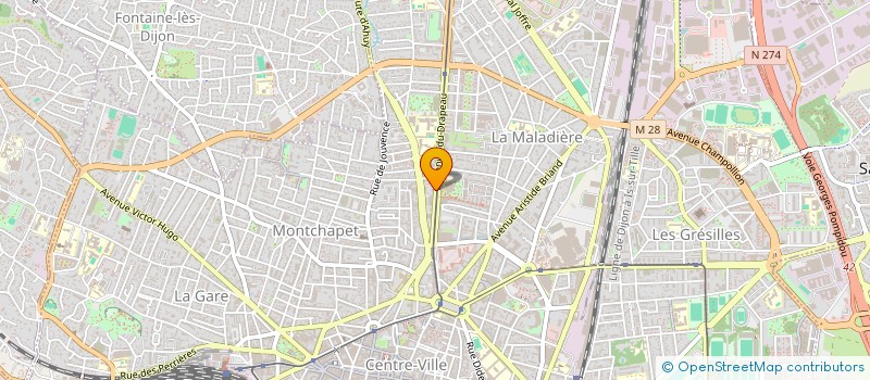 localisation de l'entreprise ASSOCIATION FONCIERE URBAINE DE LA PORTE DE LA COMBE  DIJON