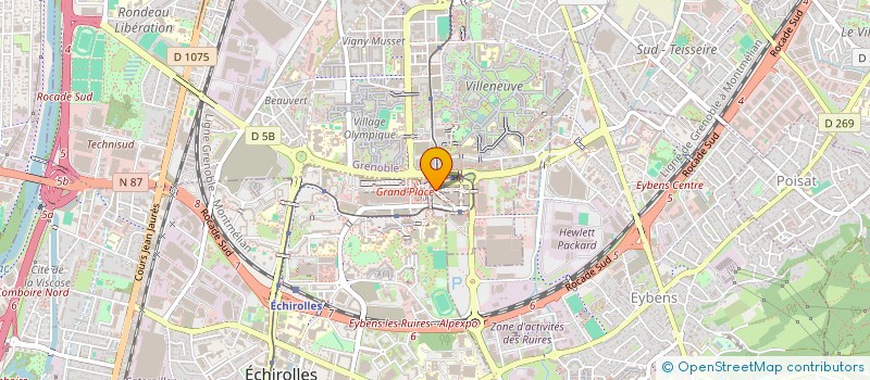 localisation de l'entreprise ASSOCIATION FONCIERE URBAINE LIBRE DE L ENSEMBLE IMMOBILIER GRAND PLACE A GRENOBLE  GRENOBLE