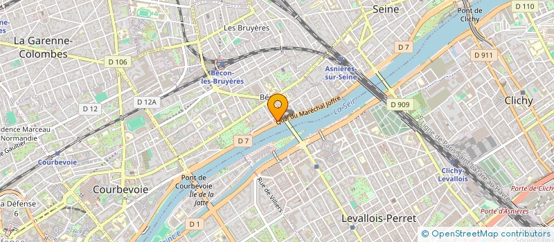 localisation de l'entreprise ASSOCIATION FONCIERE URBAINE LIBRE DU CARILLON DE NANTERRE  COURBEVOIE