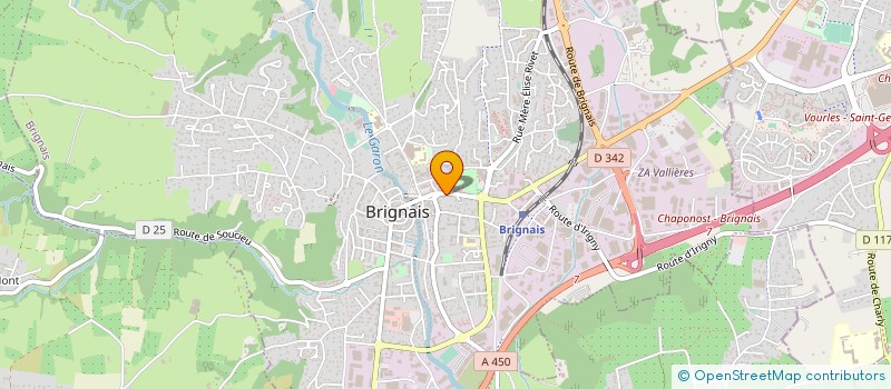 localisation de l'entreprise ASSOCIATION FONCIERE URBAINE LIBRE LE CLOS DE LA SERVE à BRIGNAIS
