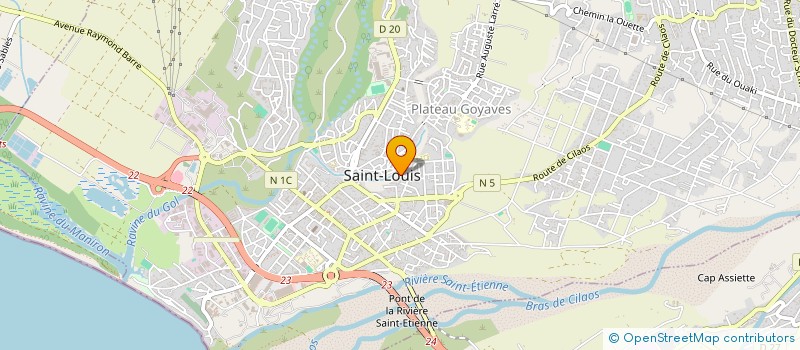 localisation de l'entreprise ASSOCIATION FOOTBAL CLUB SAINT LOUIS à SAINT-LOUIS