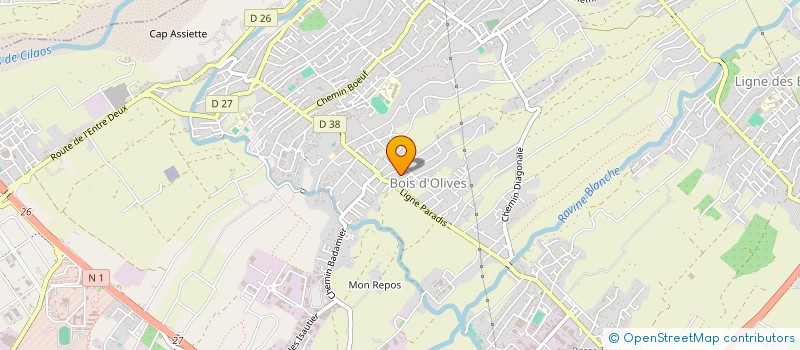 localisation de l'entreprise ASSOCIATION FOOTBALL CLUB BADAMIER  SAINT-PIERRE