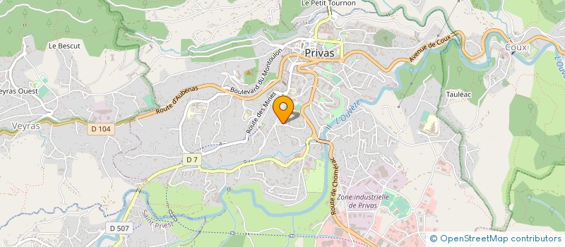 localisation de l'entreprise ASSOCIATION FORMATION EMPLOI AVENIR SUD RHONE-ALPES à PRIVAS
