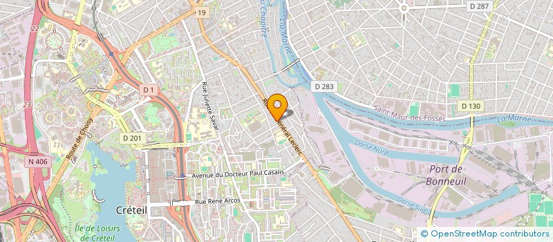 localisation de l'entreprise ASSOCIATION FORMATION GESTION ASSELINEAU  CRETEIL