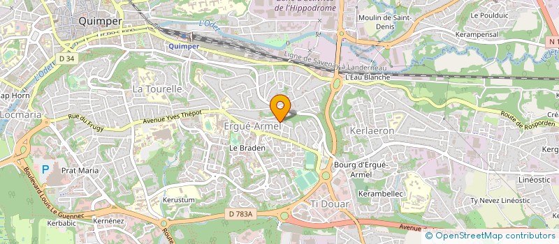 localisation de l'entreprise ASSOCIATION FORMATION PERMANENTE à QUIMPER