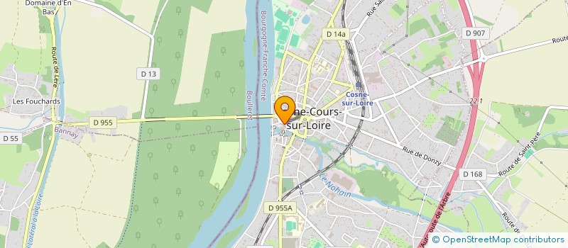 localisation de l'entreprise ASSOCIATION FORMES ET COULEURS à COSNE-COURS-SUR-LOIRE