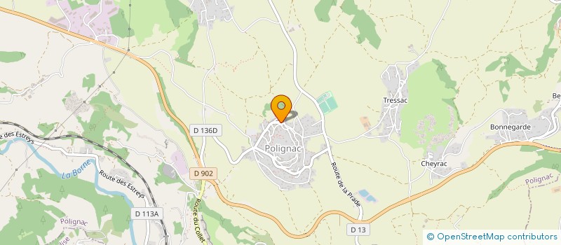 localisation de l'entreprise ASSOCIATION FORTERESSE POLIGNAC PATRIMOINE  POLIGNAC