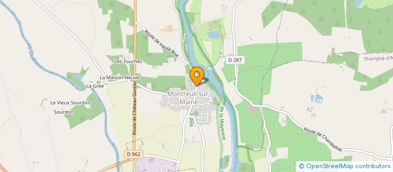 localisation de l'entreprise ASSOCIATION FOYER DES JEUNES  MONTREUIL-SUR-MAINE